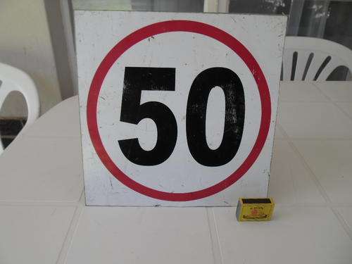 300mm square double sided metal sign