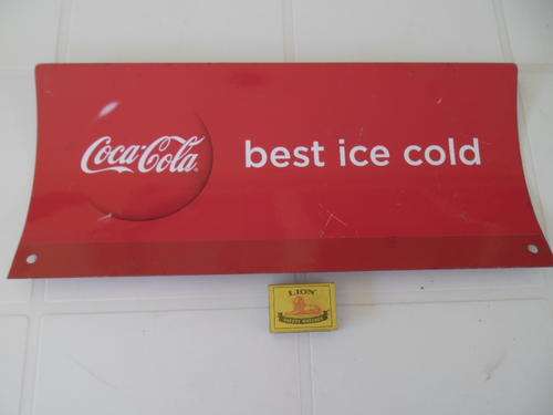 coca cola metal sign size 430mm x 195mm