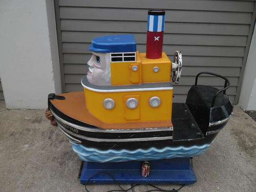 vintage coin operating old Toby tug in working order no hooter 1400mm wide x 1300mm high