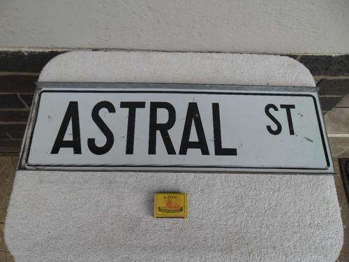 ASTRAL ST double sided metal street name sign size 520mm long heavy