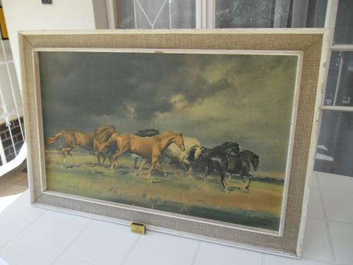 old large stallion/horses print framed size is 1040mm x 690mm