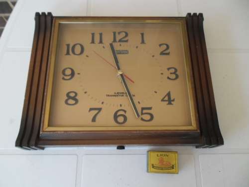 Large Rhythm 4 jewels transistor wall clock size 265mm x 355mm not tested