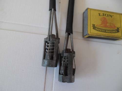 Rare two old car side mirrors left and right one mirrors is loose postage is R70