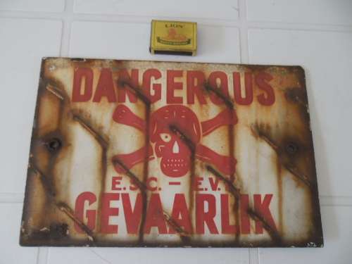 Original old metal enamel sign size is 305mm x 205mm ordinary postage is R60 in RSA only