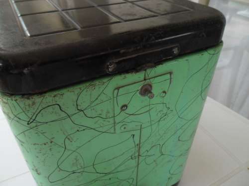 Rare original 1950's metal cooler box no handle size 520mm wide weighs 10kg postage R160