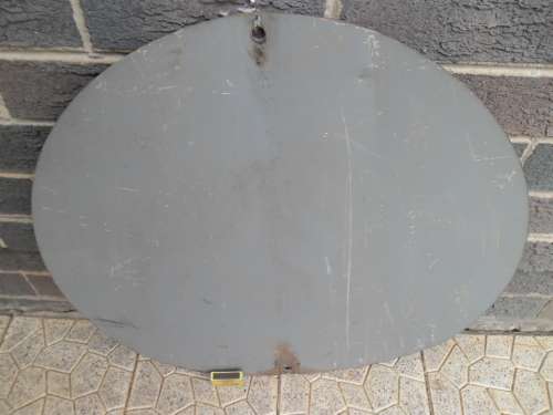 Heavy used metal sign size 600mm see condition postage R85