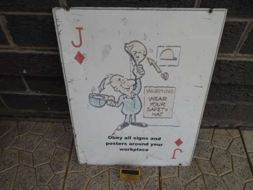 Used modern metal sign see condition size is 305mm x 405mm postage R60