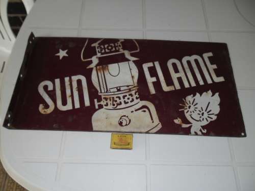 Very rare old flange type double sided enamel sign size is 610mm long