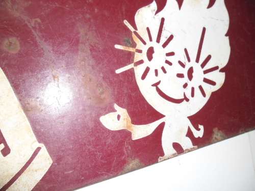 Very rare old flange type double sided enamel sign size is 610mm long
