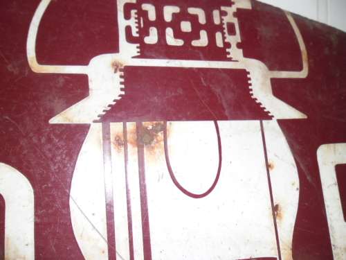 Very rare old flange type double sided enamel sign size is 610mm long