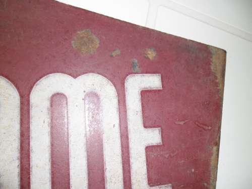 Very rare old flange type double sided enamel sign size is 610mm long