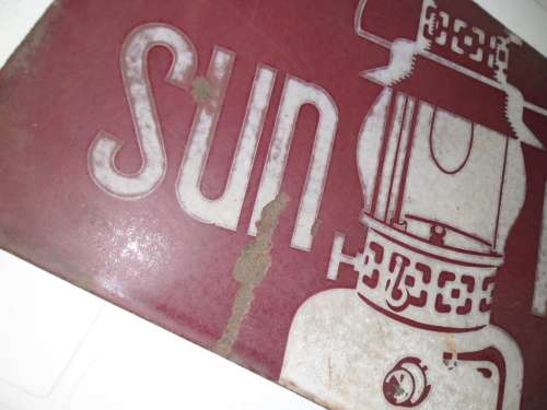 Very rare old flange type double sided enamel sign size is 610mm long