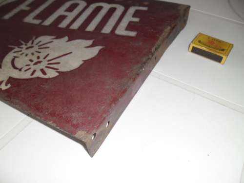 Very rare old flange type double sided enamel sign size is 610mm long