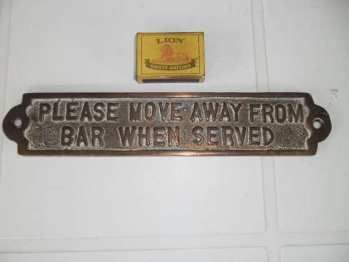 Brass casting plaque size is 255mm long postage is R60