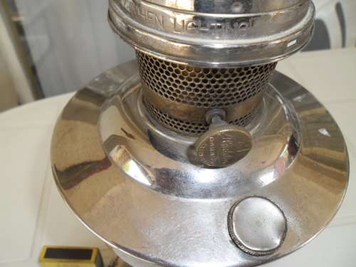 Old Aladdin no. 21 lamp 600mm high made in England postage is R80