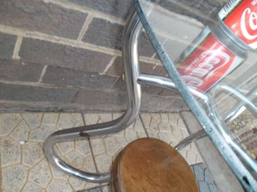 Very rare art deco Designers Chromed/wood/glass top table size is 530mm high collection only