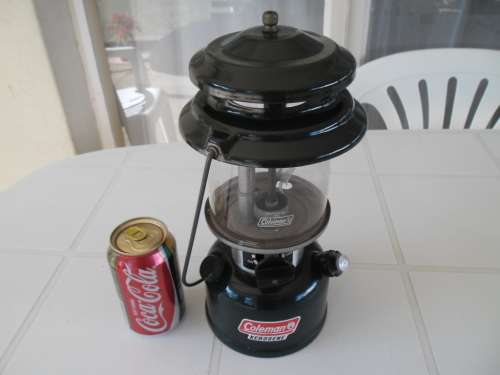 Original Coleman lamp with glass shade made in U.S.A. 1996 size is 310mm high postage is R80