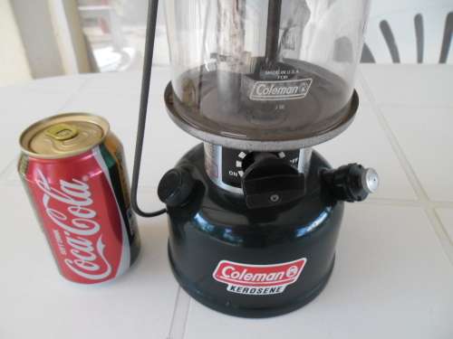 Original Coleman lamp with glass shade made in U.S.A. 1996 size is 310mm high postage is R80