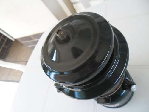 Original Coleman lamp with glass shade made in U.S.A. 1996 size is 310mm high postage is R80