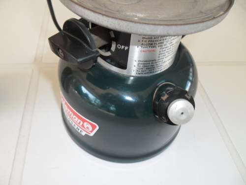 Original Coleman lamp with glass shade made in U.S.A. 1996 size is 310mm high postage is R80