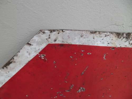 very large metal road sign size 900mm wide see bad condition postage R140