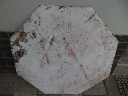very large metal road sign size 900mm wide see bad condition postage R140