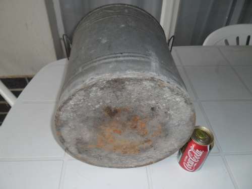old metal bin with lid size is 360mm high postage is R95