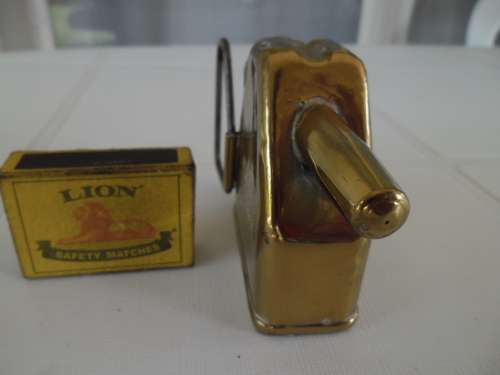 Very rare small UT  G Barthel made in Germany benzine brass container