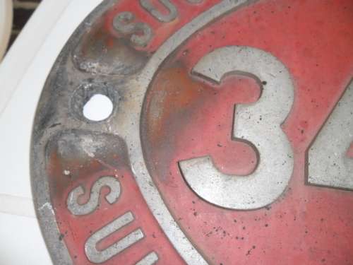 A pair of SAR original aluminum loco train plates English on top & Afrikaans on top size 530mm wide
