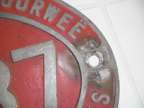 A pair of SAR original aluminum loco train plates English on top & Afrikaans on top size 530mm wide