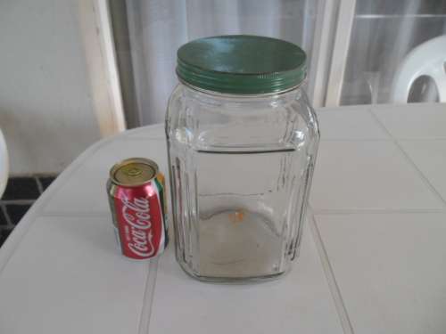 Old large size very rare 250mm high sweets glass bottle with lid ordinary postage R80