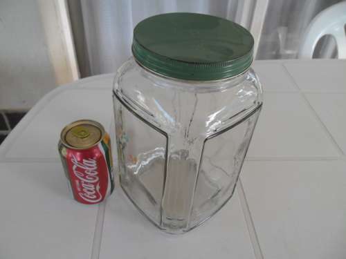 Old large size very rare 250mm high sweets glass bottle with lid ordinary postage R80