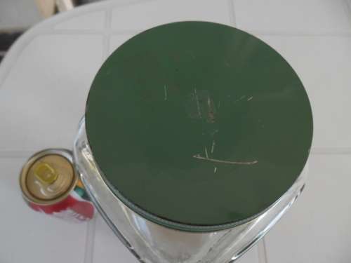 Old large size very rare 250mm high sweets glass bottle with lid ordinary postage R80