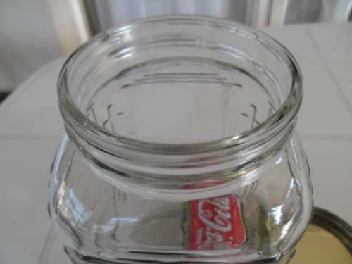 Old large size very rare 250mm high sweets glass bottle with lid ordinary postage R80