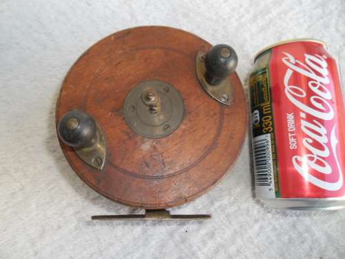 Collectors Rare old Milward brass and wood fishing reel ordinary postage is R70