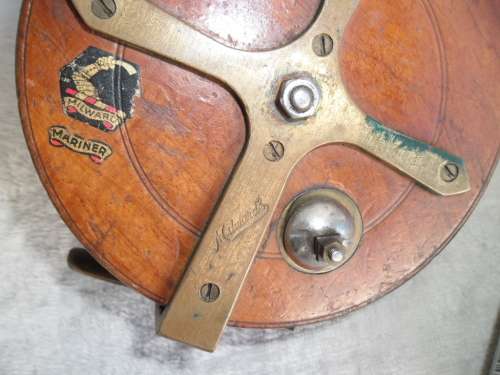 Collectors Rare old Milward brass and wood fishing reel ordinary postage is R70