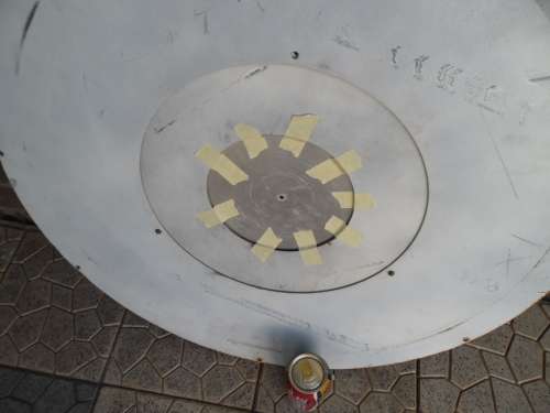 old very large metal lbs and kg dial face of a scale size 695mm dia ordinary postage is R120