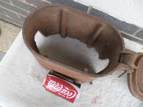 rare old cast iron Water Meter housing size is 290mm long weighs 8,5kg SAPO postage is R120