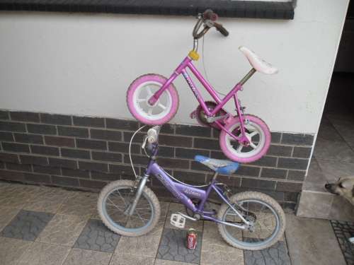 Used small Peerless bicycle and 16" BMX Raleigh bicycle price for both collection only