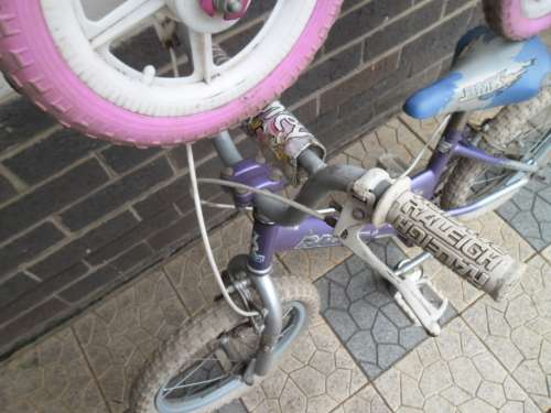 Used small Peerless bicycle and 16" BMX Raleigh bicycle price for both collection only