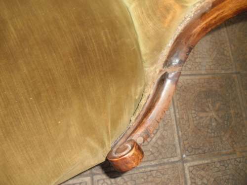 Old regency/Victorian style chair on casters need totally restoration bad condition collection only