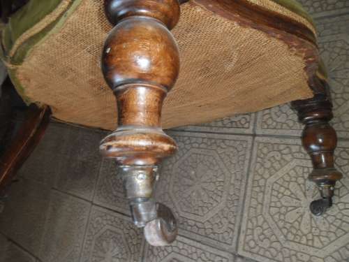 Old regency/Victorian style chair on casters need totally restoration bad condition collection only