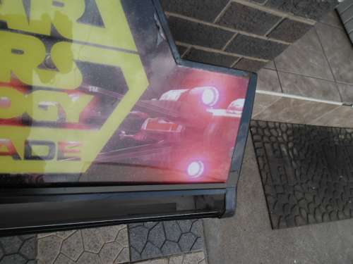 Large Star Wars plastic & metal sign off a arcade machine 1070mm wide weighs 18kg collection only