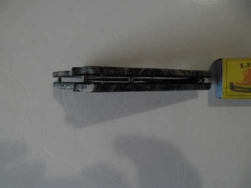 U S A Columbia flip knife size is 210mm with blade open
