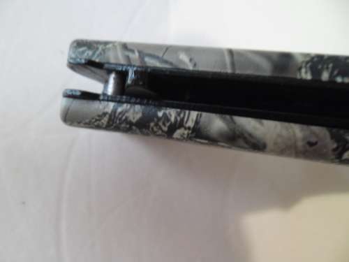 U S A Columbia flip knife size is 210mm with blade open