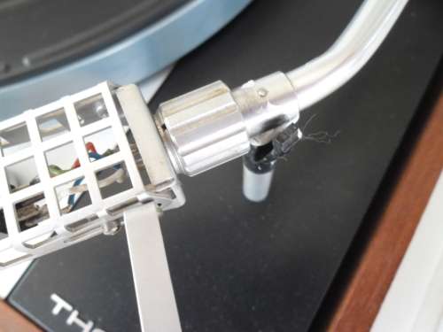 Thorens TD 150/11 Turntable with new audio technica AT 95E cartridge and QED phono cable no lid