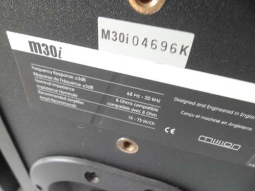 Mint condition Mission M30I speakers with onoy only A few hours played postage Postnet R140