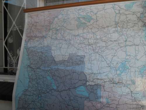 very large Africa map size is 1580mm x 1300mm collection only