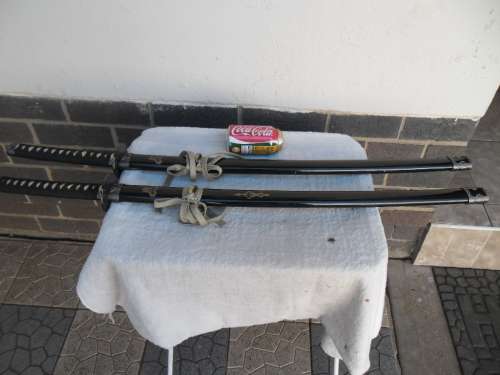 2 - stunning replica 1000mm long swords not easy to find Add R170 to your order for postnet postage