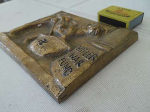 old heavy brass War Fund Plaque